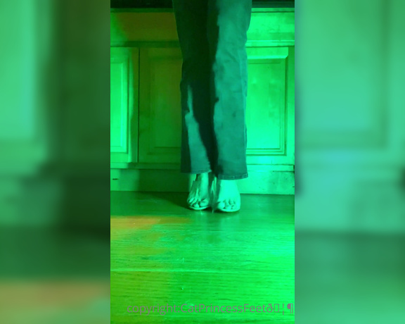 CatPrincess aka Catprincessfeet OnlyFans - Clear high heels and bellbottom jeans Did u get hard 2