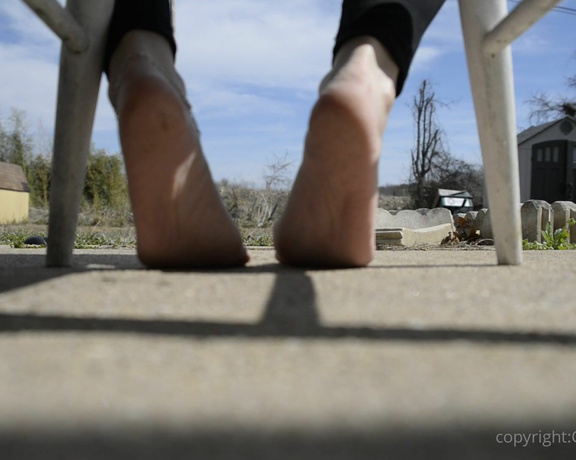 CatPrincess aka Catprincessfeet OnlyFans - Milf next door outside relaxing, you spying on her soles under the chair she scrunches, and crosses