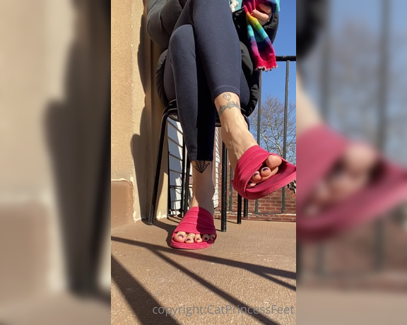 CatPrincess aka Catprincessfeet OnlyFans - Sock removal and dangle slow motion Happy Sunday 2