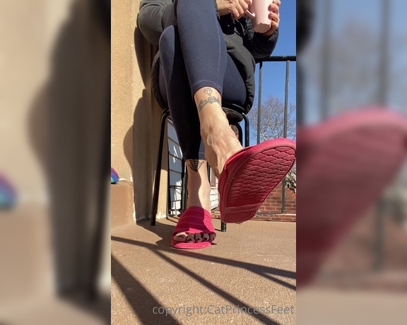 CatPrincess aka Catprincessfeet OnlyFans - Sock removal and dangle slow motion Happy Sunday 2