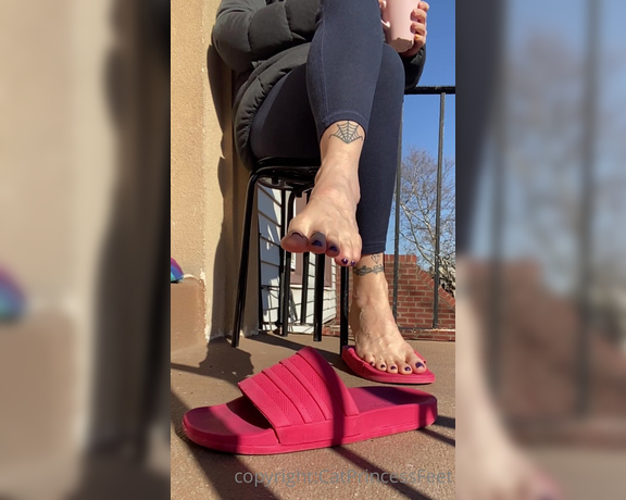 CatPrincess aka Catprincessfeet OnlyFans - Sock removal and dangle slow motion Happy Sunday 2