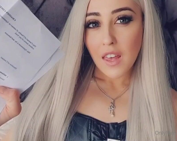 Miss Evie Lock aka Missevielock OnlyFans - I want you to sign My chastity contract and become My new, loc