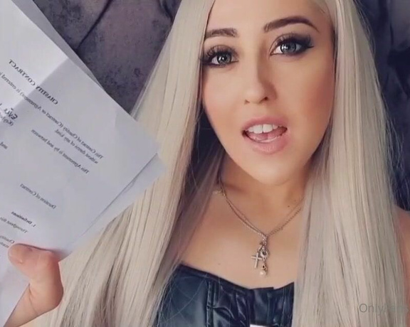 Miss Evie Lock aka Missevielock OnlyFans - I want you to sign My chastity contract and become My new, loc