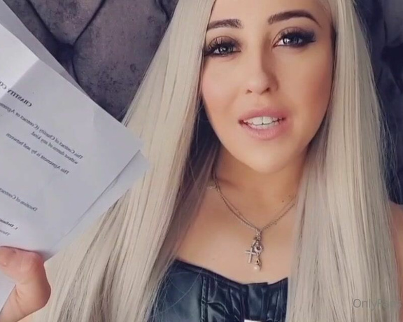 Miss Evie Lock aka Missevielock OnlyFans - I want you to sign My chastity contract and become My new, loc