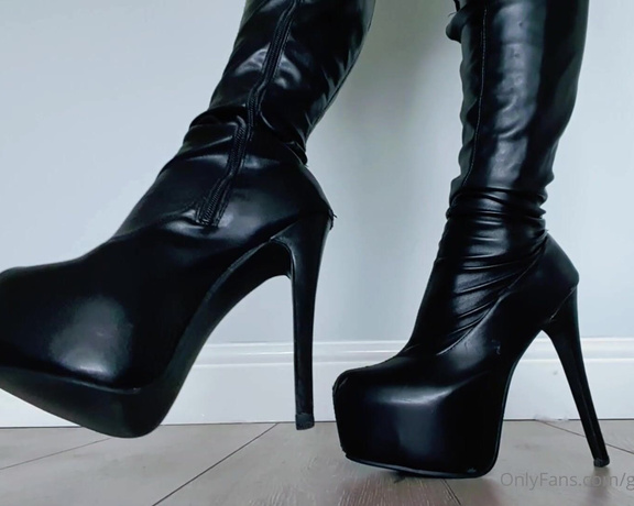 Miss Evie Lock aka Missevielock OnlyFans - I want you down at My boots, your weak body trapped under them