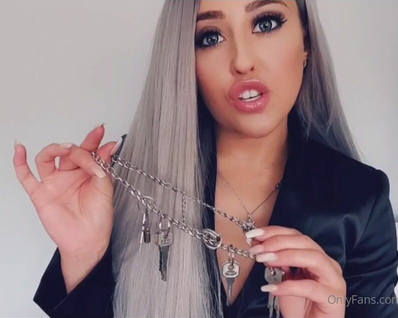 Miss Evie Lock aka Missevielock OnlyFans - Your chastity keys belong to Me bitch, they arent yours becau