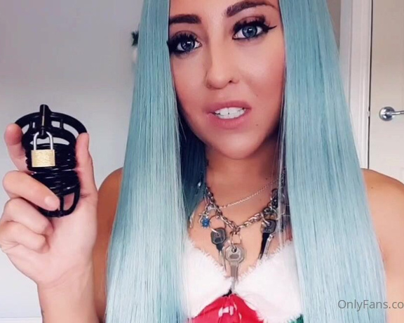 Miss Evie Lock aka Missevielock OnlyFans - I am going to stuff your pathetic little cock inside this cage