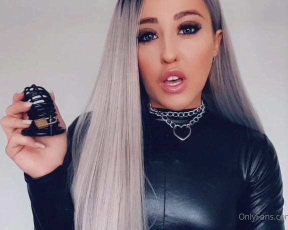 Miss Evie Lock aka Missevielock OnlyFans - I am going to lock that little cock inside a cage, and theres