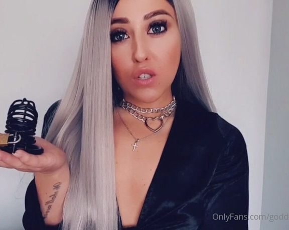 Miss Evie Lock aka Missevielock OnlyFans - Ive locked away your little cock inside a cage, so essentiall