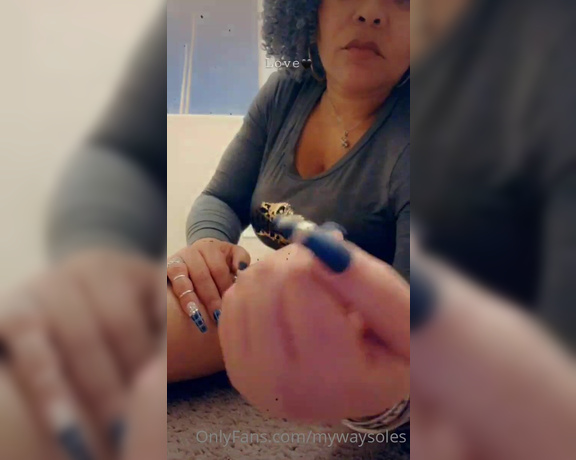 AB aka Mywaysoles OnlyFans - New pedi and nails