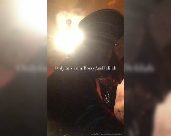 Bossy Ass Delilah aka Bossyassdelilah OnlyFans - Part 1 Goddess worship Full leather getting prepped to beat fatty meat