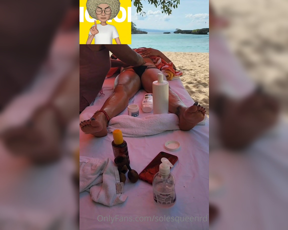 Meryann aka Solesqueenrd OnlyFans - Hello guys, here I leave you a little bit of my massage from last Monday in one of my favorite beach