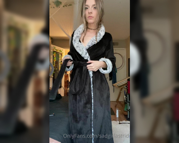 Astrid Mae aka Sadgirlastrid OnlyFans - I love this robe! I wear it around my house like this everyday