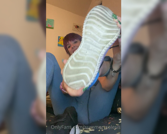 Summer Solesis aka Summer_solesis OnlyFans - After a long day, I have long sweaty soles to show off