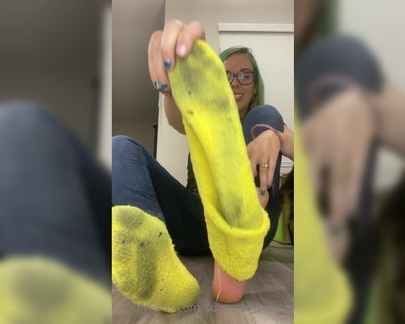 Summer Solesis aka Summer_solesis OnlyFans - Long day, tall boots, fuzzy socks, pink soles