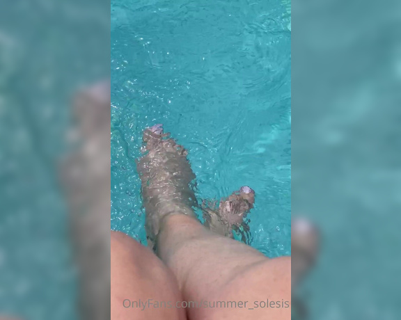 Summer Solesis aka Summer_solesis OnlyFans - Did you ask if I wanted to put my feet in the pool so you could just watch me splash around