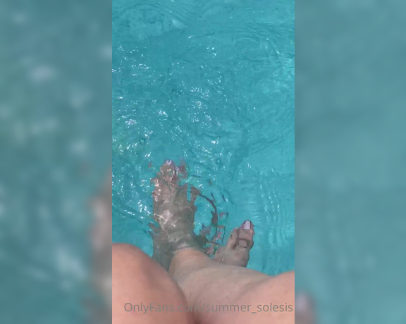 Summer Solesis aka Summer_solesis OnlyFans - Did you ask if I wanted to put my feet in the pool so you could just watch me splash around