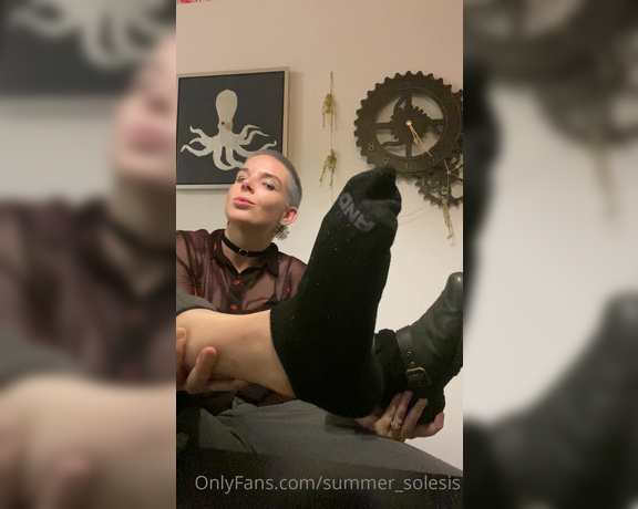 Summer Solesis aka Summer_solesis OnlyFans - A rare treat Watch me take off my sweaty socks and shoes, then watch me take off my fianc’s swea 1