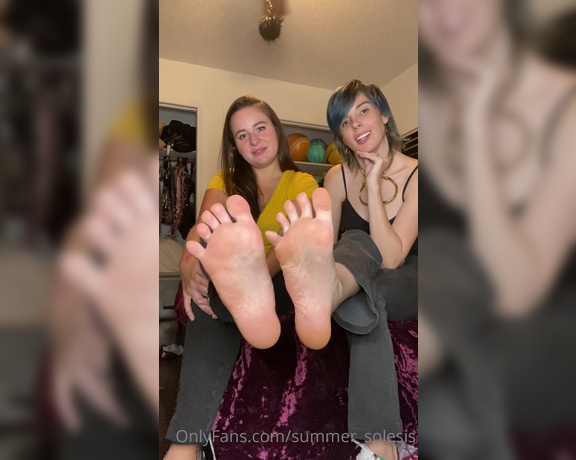 Summer Solesis aka Summer_solesis OnlyFans - The only thing you’re good for, is worshipping our feet English & Russian sweaty foot humiliation @