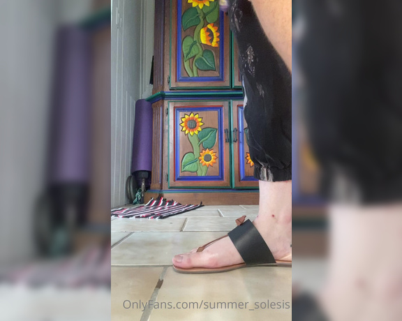 Summer Solesis aka Summer_solesis OnlyFans - Sweaty sandal play 1