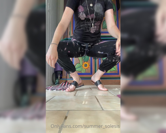 Summer Solesis aka Summer_solesis OnlyFans - Sweaty sandal play 1