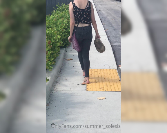 Summer Solesis aka Summer_solesis OnlyFans - Side street bare footin