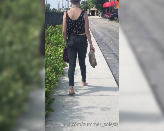 Summer Solesis aka Summer_solesis OnlyFans - Side street bare footin