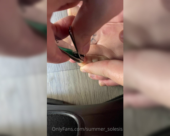 Summer Solesis aka Summer_solesis OnlyFans - Toenail trimming