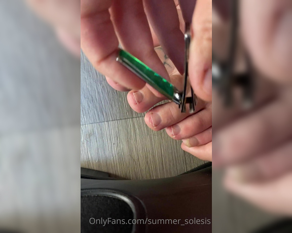 Summer Solesis aka Summer_solesis OnlyFans - Toenail trimming