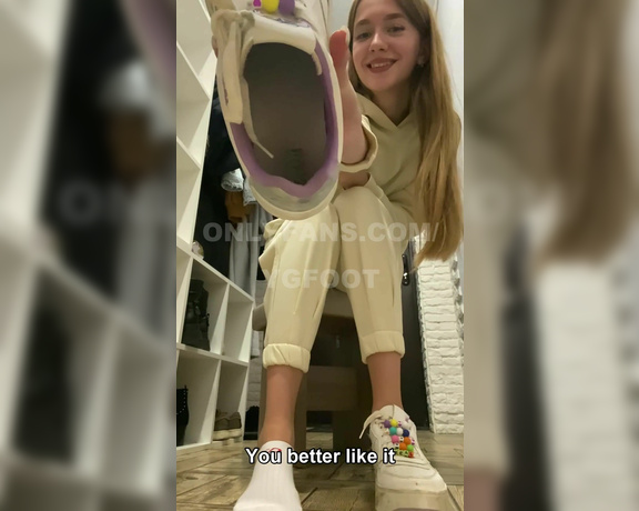 YGoddess aka Ygfoot OnlyFans - Get on your knees in front of me and lick my dirty sneakers clean!