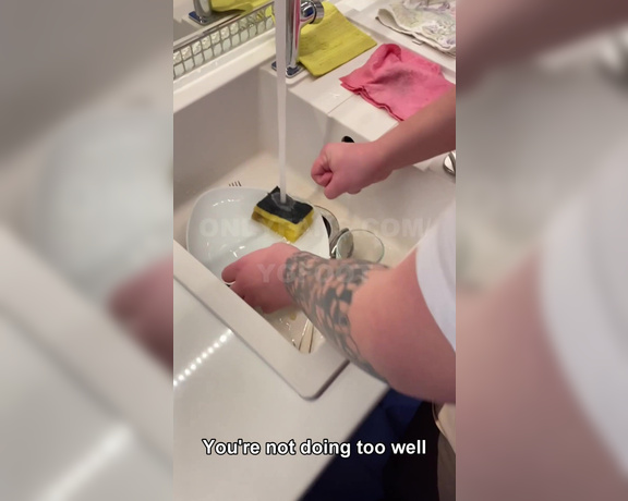 YGoddess aka Ygfoot OnlyFans - Why does it take so long to wash the dishes, slave!