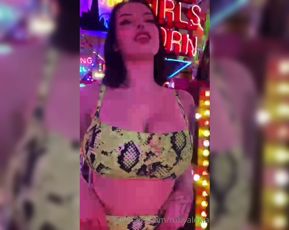 Miss Ruby Alexia aka Rubyalexia OnlyFans - Behind the scenes slow mo bouncing 1