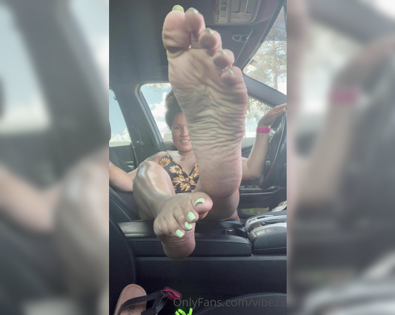 Natasha aka Vibez3 OnlyFans - I need a cuck to clean my feet in my car after the amazing date we had