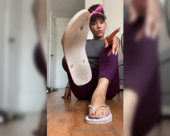 Natasha aka Vibez3 OnlyFans - Bratty Goddess wants her dirty soles cleaned Now