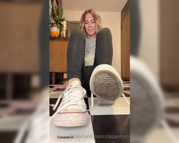 Casanlom aka Casanlom OnlyFans - No socks in my converse I want you to cum to my stinky and sweaty feet