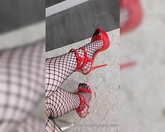 Asian Sole Queen aka Asiansolequeen OnlyFans - For my subs, would you rather have my heel shoved down your throat or piercing your balls