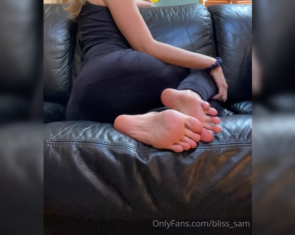 Sam Soles aka Sams_soles OnlyFans - Barefoot fidgeting on the couch Would you like a taste