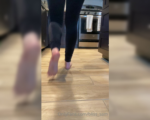 Sam Soles aka Sams_soles OnlyFans - Casual morning view from my kitchen floor as I make my coffee Changed my polish to black since