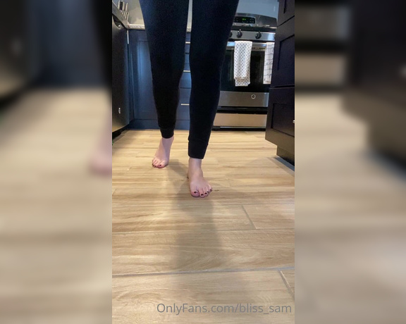 Sam Soles aka Sams_soles OnlyFans - Casual morning view from my kitchen floor as I make my coffee Changed my polish to black since