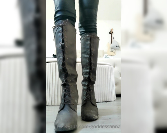 Goddess Anna aka Goddessanna OnlyFans - NEW VIDEO! 138 CLEAN MY FILTHY BOOTS!