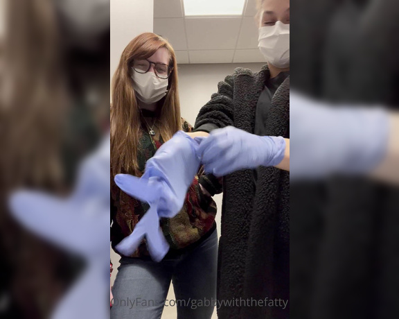 Goddess Gabrielle aka Dommiemommyy OnlyFans - Another Medical Glove custom vid with my coworker & solo 2