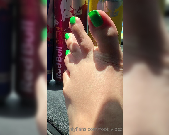 Natasha Vibez aka Foot_vibez OnlyFans - Oh nothing special just airing out my sweaty feet using my car AC after the gym Imagine that arom 3