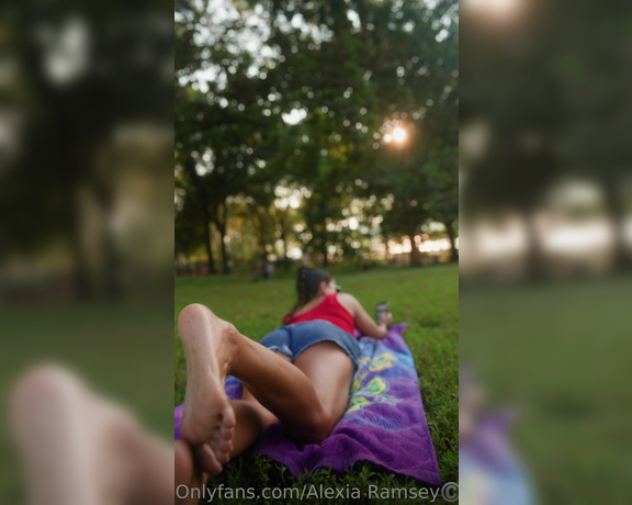 Alexia Ramsey aka Alexia_ramsey OnlyFans - POV You are chilling alone in the park and can’t take your eyes off my feet You’re trying to come