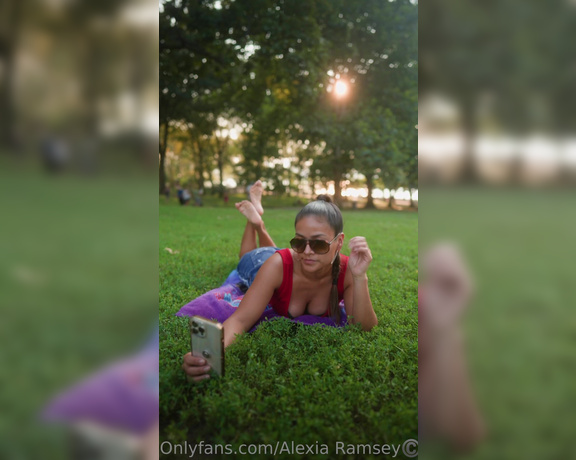 Alexia Ramsey aka Alexia_ramsey OnlyFans - POV You are chilling alone in the park and can’t take your eyes off my feet You’re trying to come