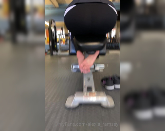 Alexia Ramsey aka Alexia_ramsey OnlyFans - Part 3 of our foot gym series lol We hit a new gym today lol you can see the pe0ple in the mirrors