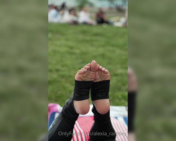 Alexia Ramsey aka Alexia_ramsey OnlyFans - Some after workout public feet is stirrups My Pedi is basically gone! See the last part of the vide