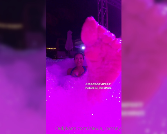 Alexia Ramsey aka Alexia_ramsey OnlyFans - Sneaking some feet shots at a foam party pic sets this weekendoh fun fact I did give him a foot