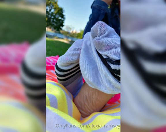 Alexia Ramsey aka Alexia_ramsey OnlyFans - A little hump day picnic sock tease True fact Every time weve shoot in the park, Ive always used