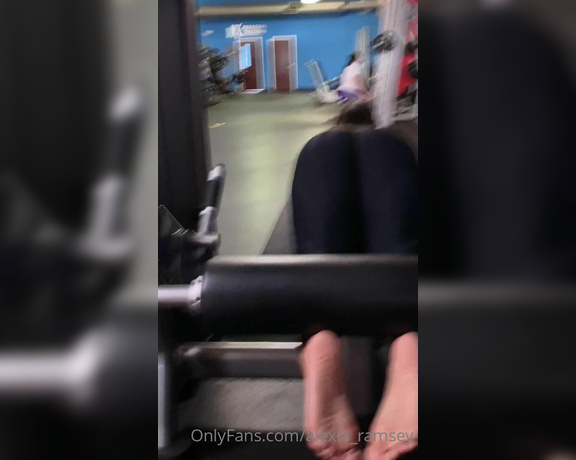 Alexia Ramsey aka Alexia_ramsey OnlyFans - (PART 4) Of my feet in the gym series! Let me tell you, the foot creepers were out today lol One