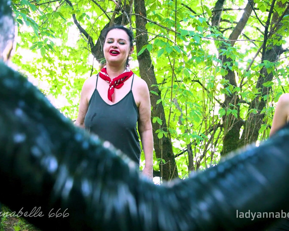 ManyVids - LadyAnnabelle666 - Triple ballbusting in the woods